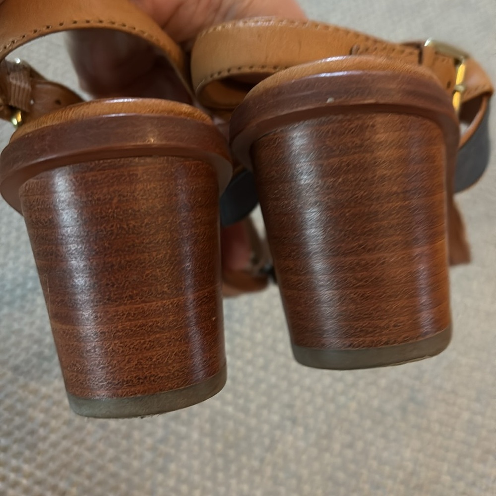 FRYE Brielle overlay sling block heal sandal, 6 - Picture 6 of 8